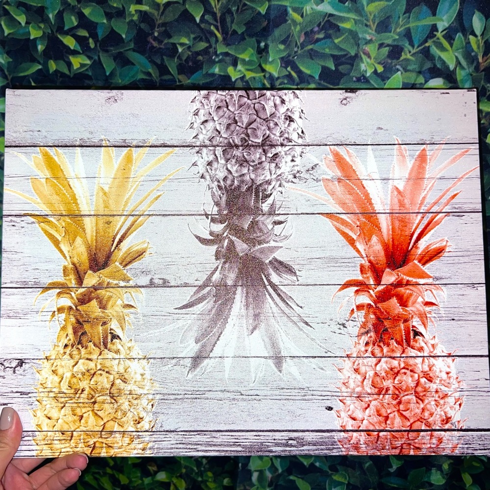 Pineapple canvas decor